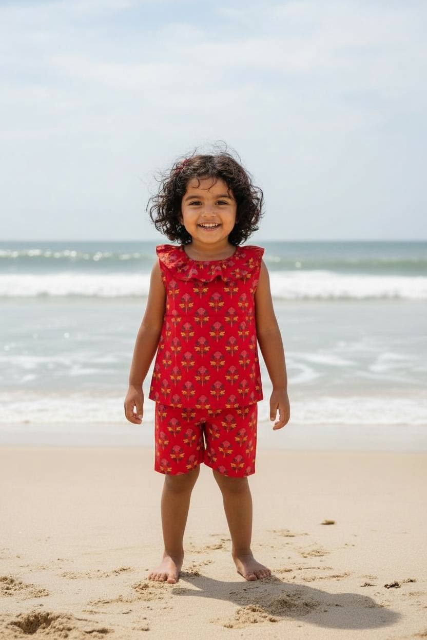 Girls sleeveless co ord set