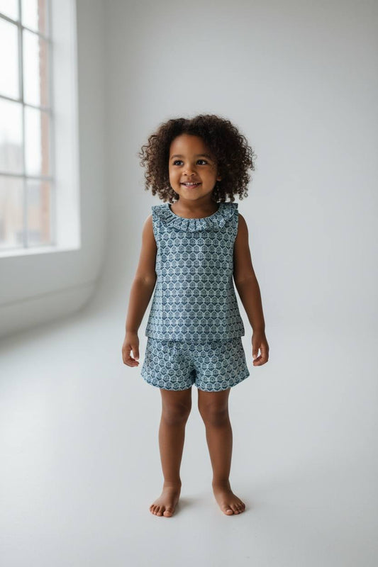 Girls shorts co ord set