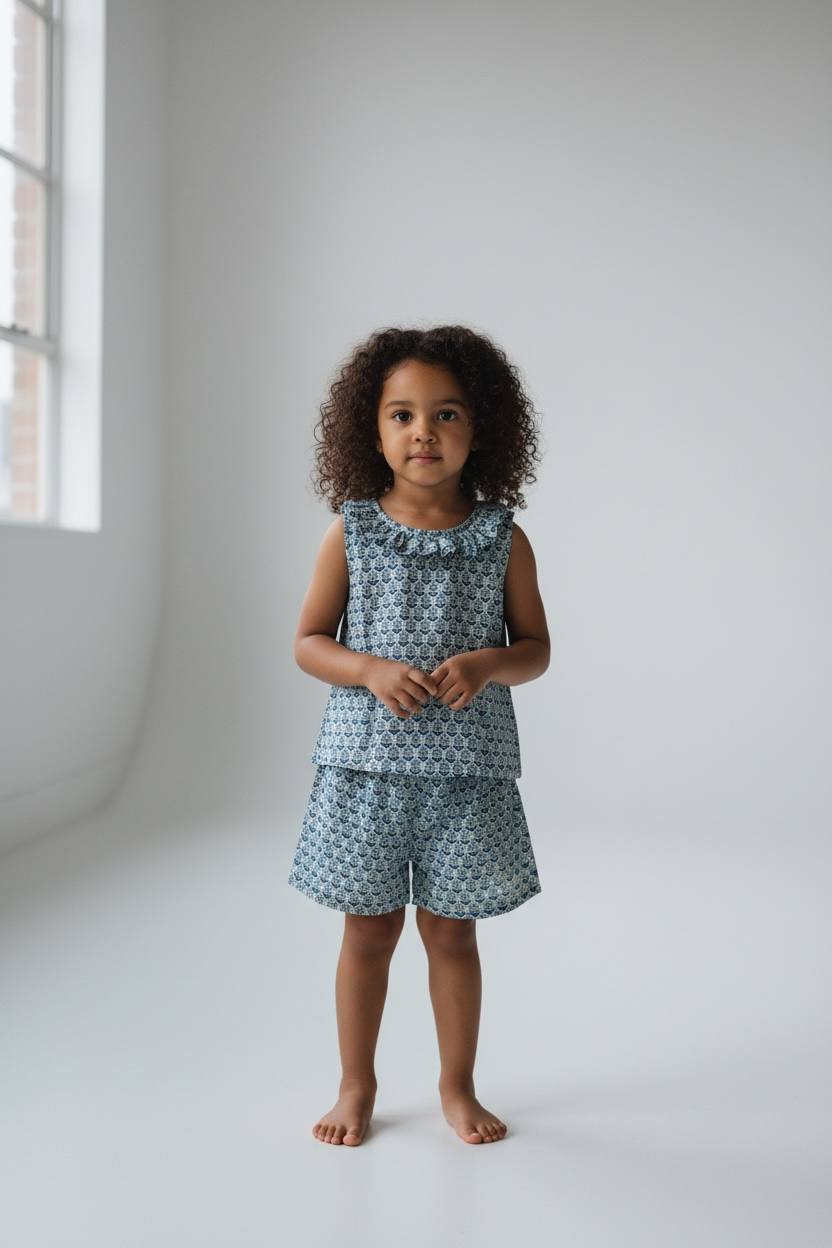 Girls shorts co ord set
