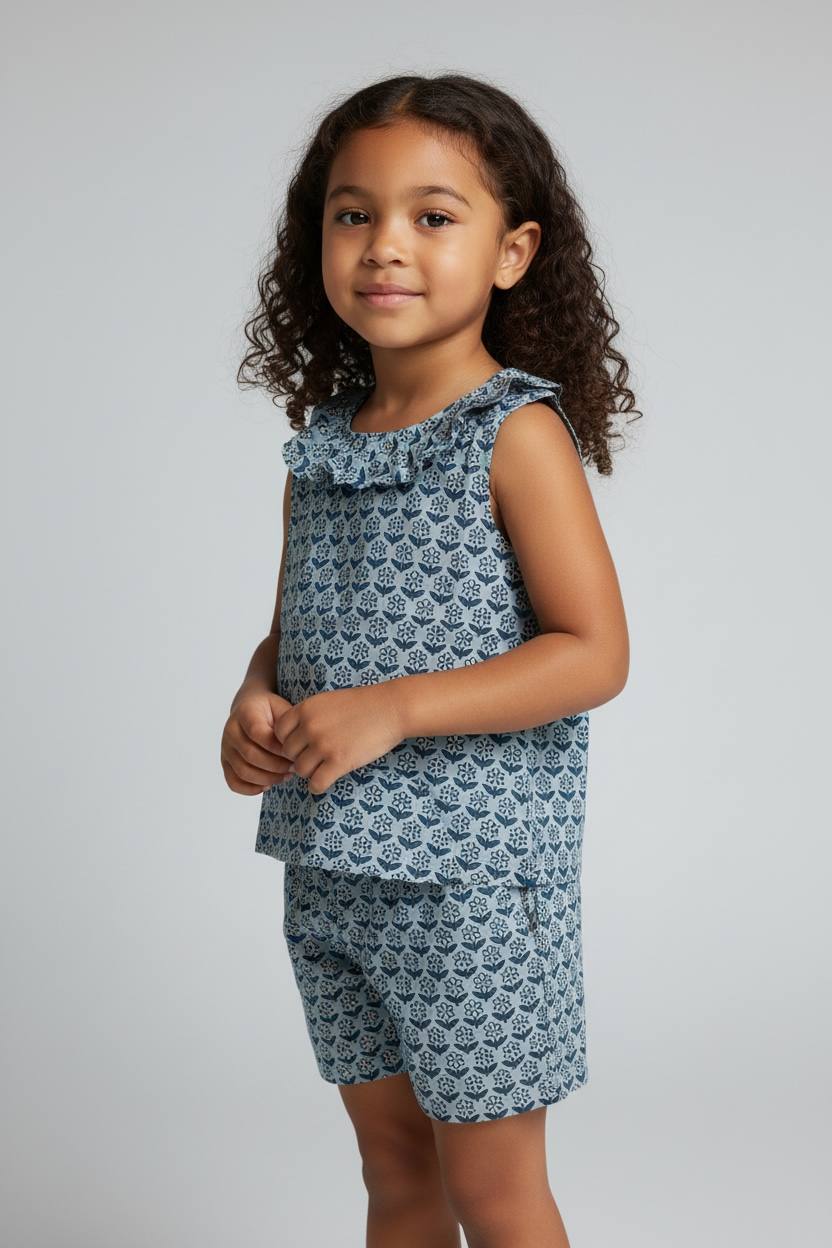 Girls shorts co ord set