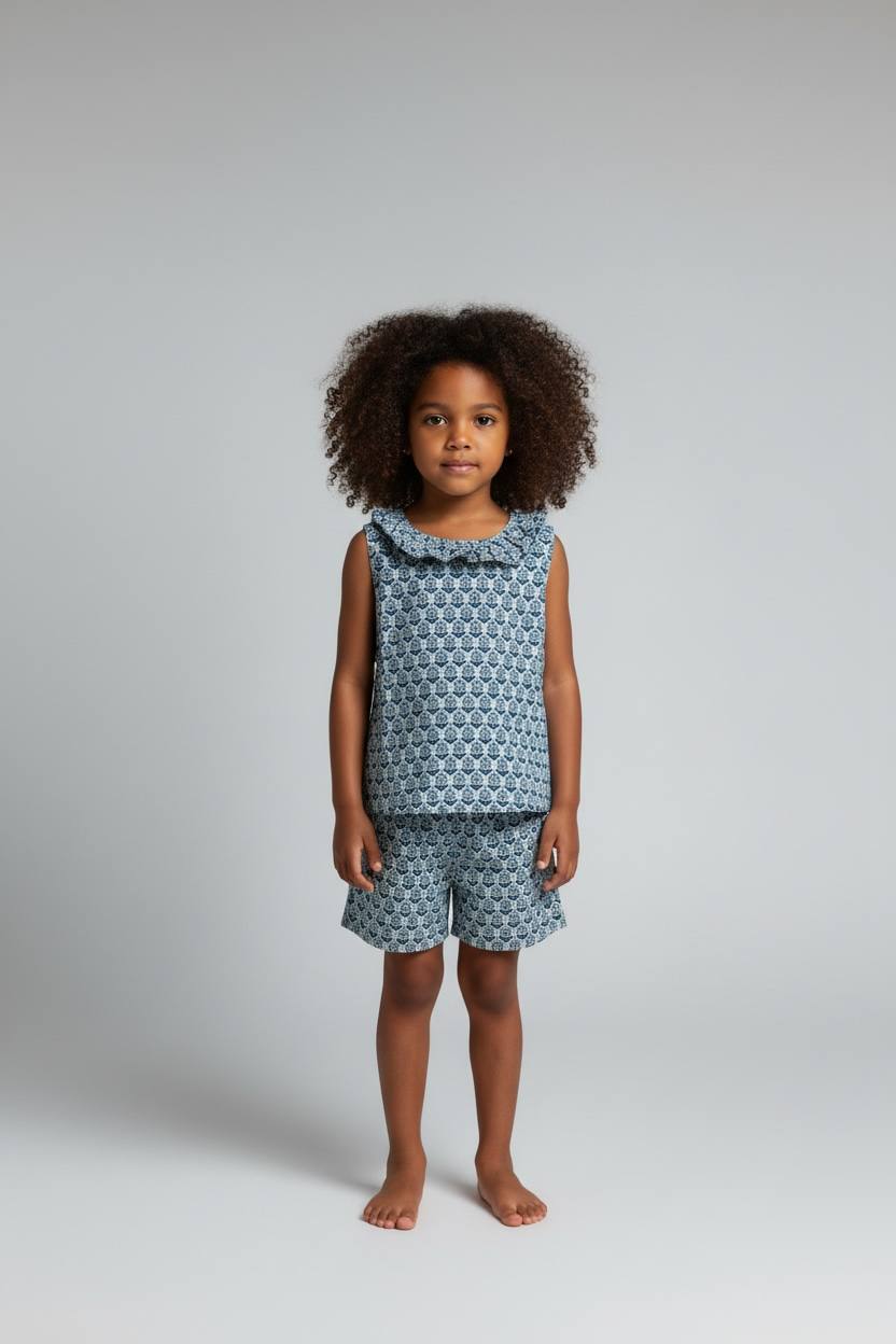 Girls shorts co ord set