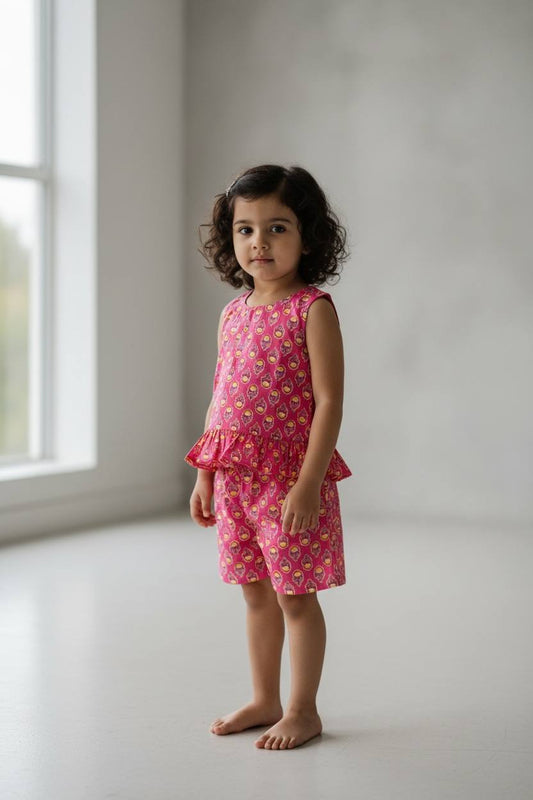 Girls  shorts co ord set