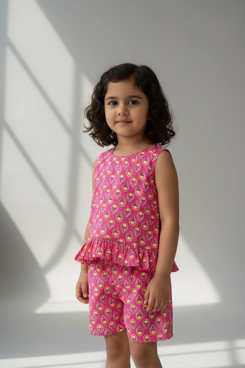 Girls  shorts co ord set