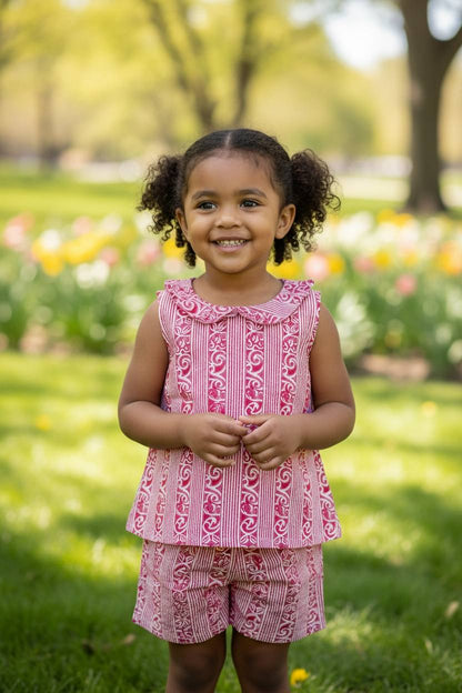 Girls shorts co ord set