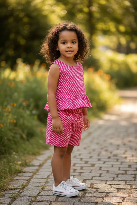 Girls Leheriya co ord set