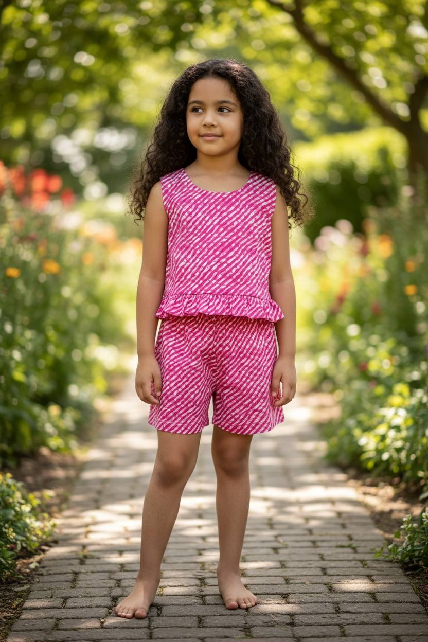 Girls Leheriya co ord set