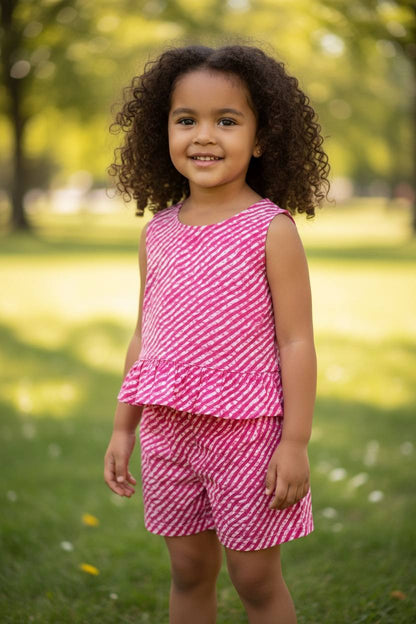 Girls Leheriya co ord set